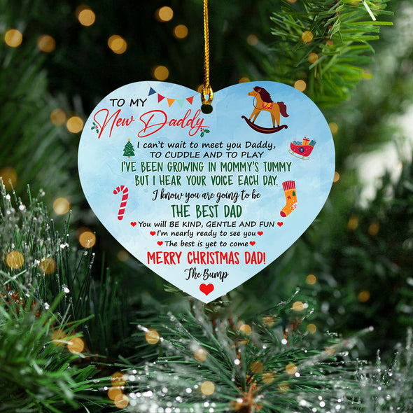 Gift For Future Daddy The Best Dad Ceramic Ornament - Kv