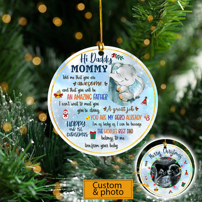 Personalized Gift For Future Daddy You Are My Hero Already Ornament - Mc - KT0610211