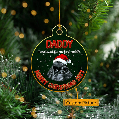 Personalized This Christmas 2021 I'll Be Snuggled Up Two Side Ornament Gift For Daddy - Kv