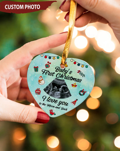 Personalized Gift For Future Daddy And Mommy I Love You To The Moon And Back Ornament - MC -  KT2610215