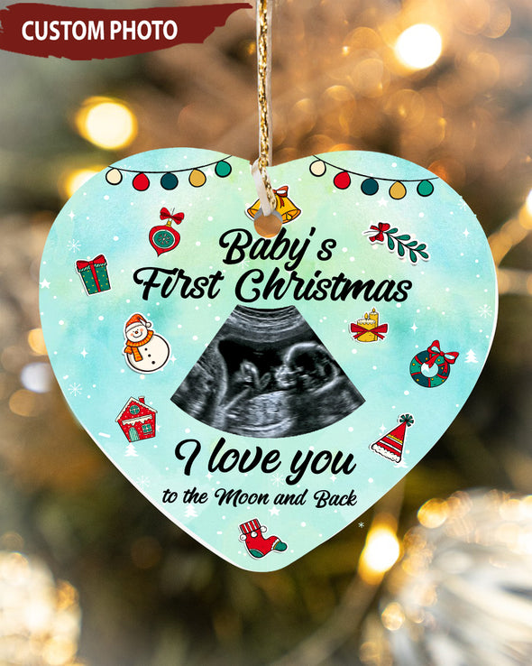 Personalized Gift For Future Daddy And Mommy I Love You To The Moon And Back Ornament - MC -  KT2610215