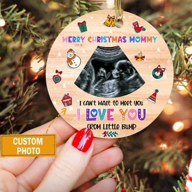 Personalized Gift For Future Mommy Merry Christmas Can't Wait To Meet You Ornament - PP - KT 2710216