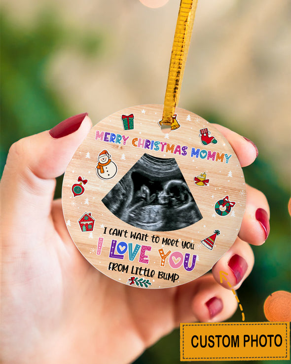 Personalized Gift For Future Mommy Merry Christmas Can't Wait To Meet You Ornament - PP - KT 2710216