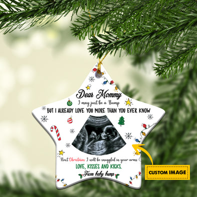 Personalized Gift For Future Mommy Love, Kisses And Kicks Ornament - Kv - TA0410217