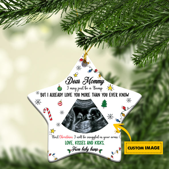 Personalized Gift For Future Mommy Love, Kisses And Kicks Ornament - Kv - TA0410217