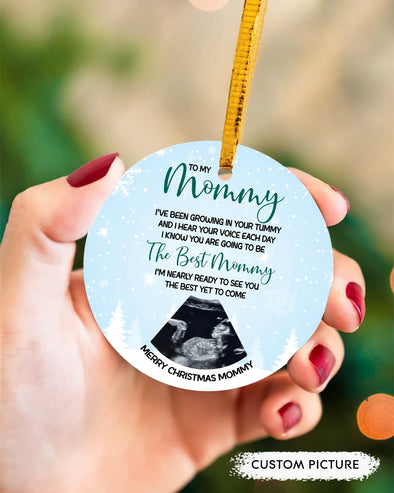 Personalized Gift For Future Mommy Merry Christmas I'm Nearly Ready To See You The Best Yet To Come Ornament - PP - LT1511216