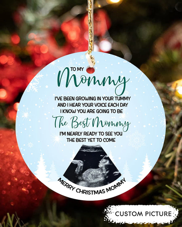 Personalized Gift For Future Mommy Merry Christmas I'm Nearly Ready To See You The Best Yet To Come Ornament - PP - LT1511216