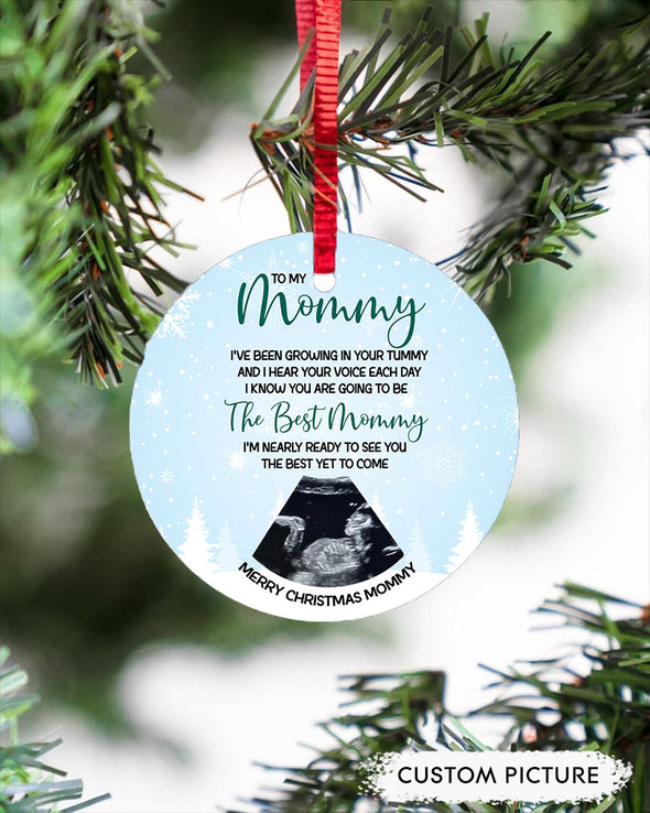 Personalized Gift For Future Mommy Merry Christmas I'm Nearly Ready To See You The Best Yet To Come Ornament - PP - LT1511216
