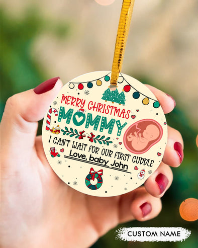 Gift For Future Mommy Can't Wait For Our First Cuddle Ornament - PP - TT0211213