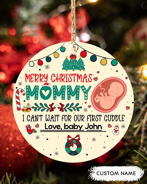 Gift For Future Mommy Can't Wait For Our First Cuddle Ornament - PP - TT0211213