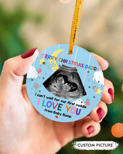 Personalized Gift For Future Daddy Merry Christmas Daddy I Love You Ornament - pp- TT1210214