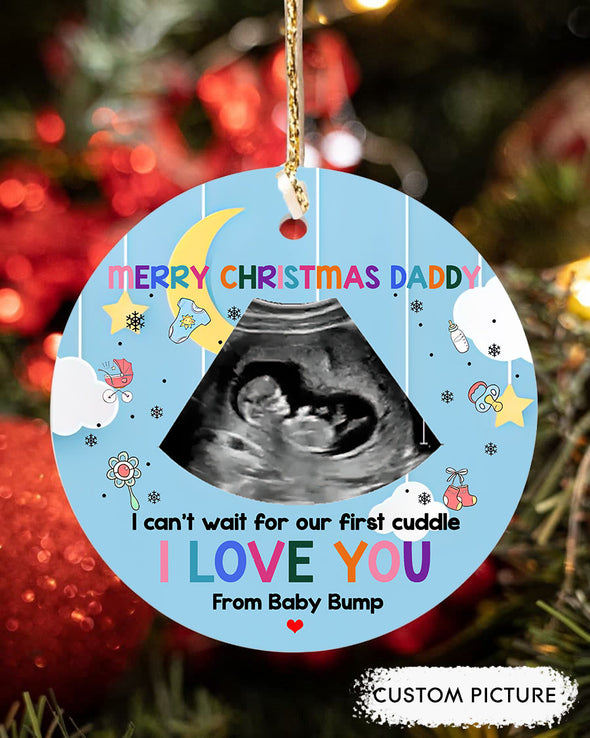 Personalized Gift For Future Daddy Merry Christmas Daddy I Love You Ornament - pp- TT1210214