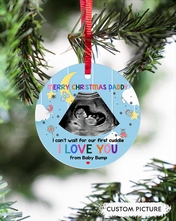 Personalized Gift For Future Daddy Merry Christmas Daddy I Love You Ornament - pp- TT1210214