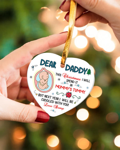 Gift For Daddy Christmas Next Year I Will Be Cuddled With You Ornament - Nt - TT2110212