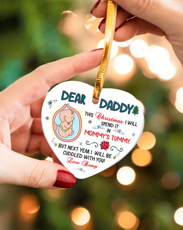 Gift For Daddy Christmas Next Year I Will Be Cuddled With You Ornament - Nt - TT2110212