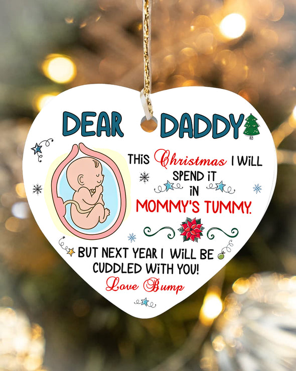 Gift For Daddy Christmas Next Year I Will Be Cuddled With You Ornament - Nt - TT2110212