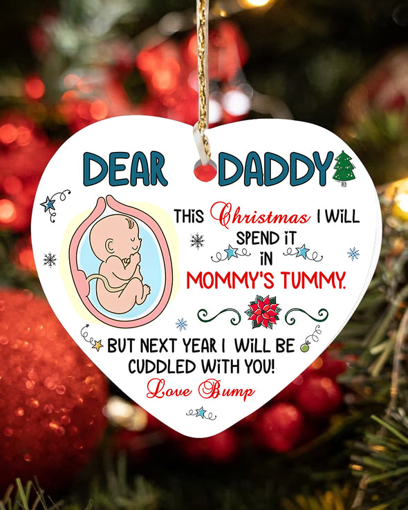 Gift For Daddy Christmas Next Year I Will Be Cuddled With You Ornament - Nt - TT2110212