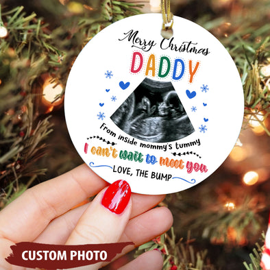 Gift For Future Daddy I Can't Wait To Meet You Ornament - pp - KT0610215