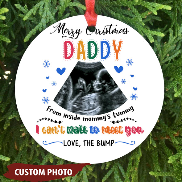 Gift For Future Daddy I Can't Wait To Meet You Ornament - pp - KT0610215