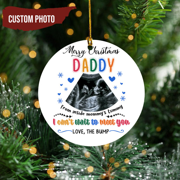 Gift For Future Daddy I Can't Wait To Meet You Ornament - pp - KT0610215