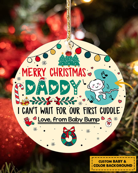 Gift For Future Daddy Merry Christmas Ornament - pp - TA1810212