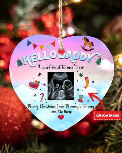 Personalized Gift For Future Daddy I Can't Wait To Meet You Ornament - pp - TA0810213