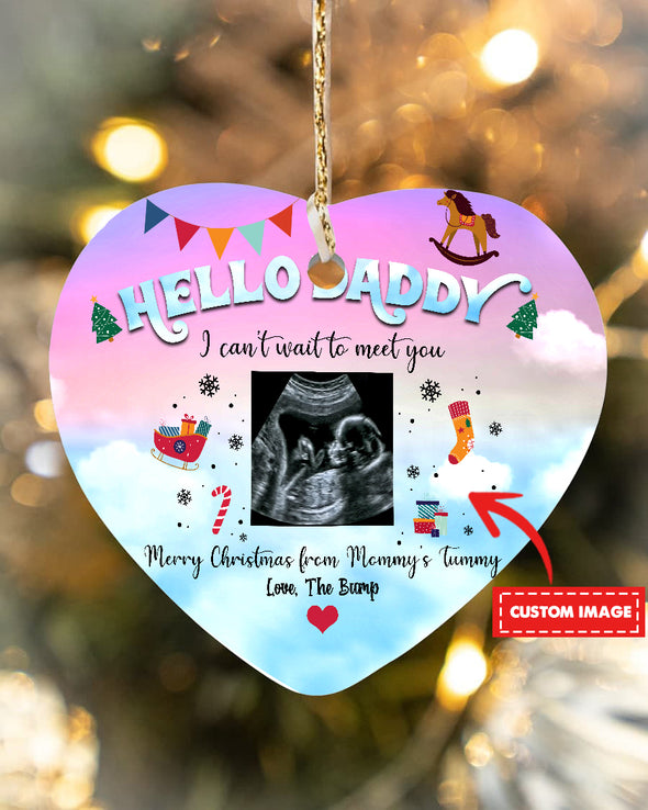 Personalized Gift For Future Daddy I Can't Wait To Meet You Ornament - pp - TA0810213