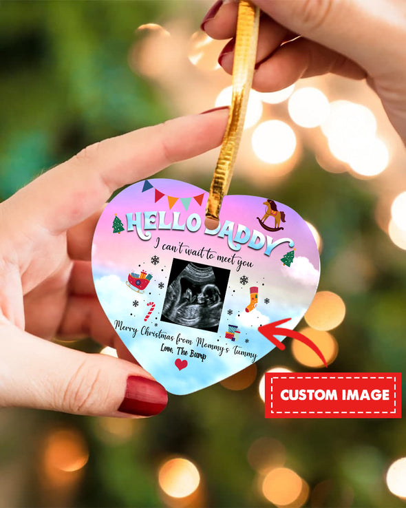 Personalized Gift For Future Daddy I Can't Wait To Meet You Ornament - pp - TA0810213
