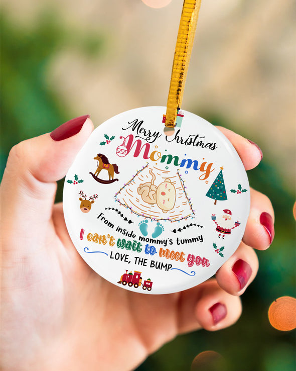 Gift For Future Mommy I Can't Wait To Meet You Ornament - Kv - KT 0710219