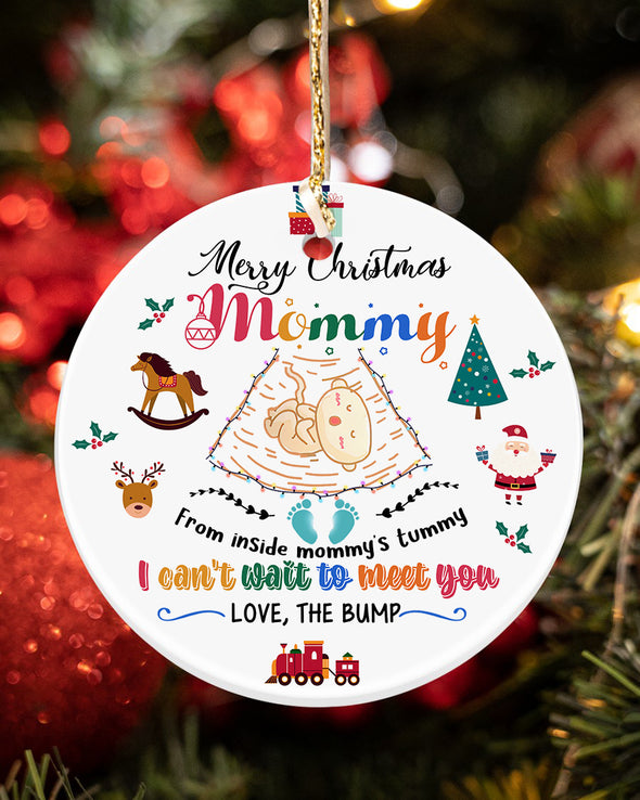Gift For Future Mommy I Can't Wait To Meet You Ornament - Kv - KT 0710219