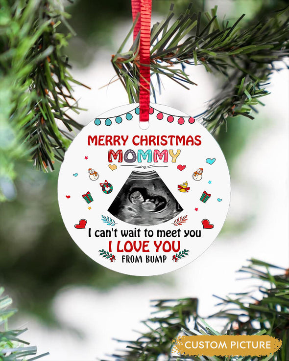 Personalized Gift For Future Mommy Merry Christmas Can't Wait To Meet You I Love You Ornament - pp - TT2710211