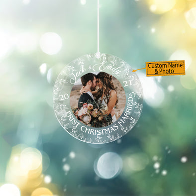 Personalized Gift For Couple First Christmas Married - Mc - KT0210216