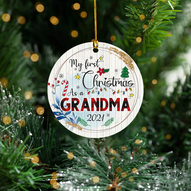 Gift For Grandma My First Christmas Ornament - Kv