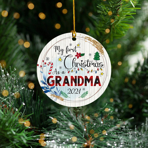 Gift For Grandma My First Christmas Ornament - Kv