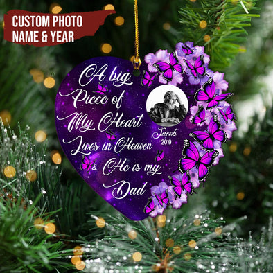 Personalized Gift For Dad A Big Piece Of My Heart Ornament - Mc KT0410213