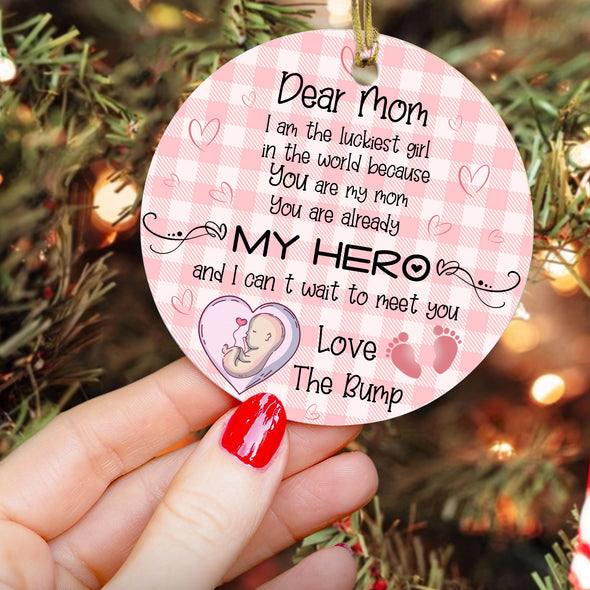 Gift For Future Mommy I Am A Luckiest Girl In The World Ornament - MC - KT 2810212