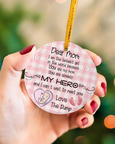 Gift For Future Mommy I Am A Luckiest Girl In The World Ornament - MC - KT 2810212