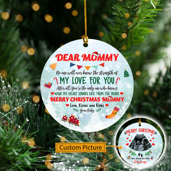 Personalized This Christmas 2021 I'll Be Snuggled Up Two Side Ornament Gift For Mommy Merry Christmas Mommy - Kv