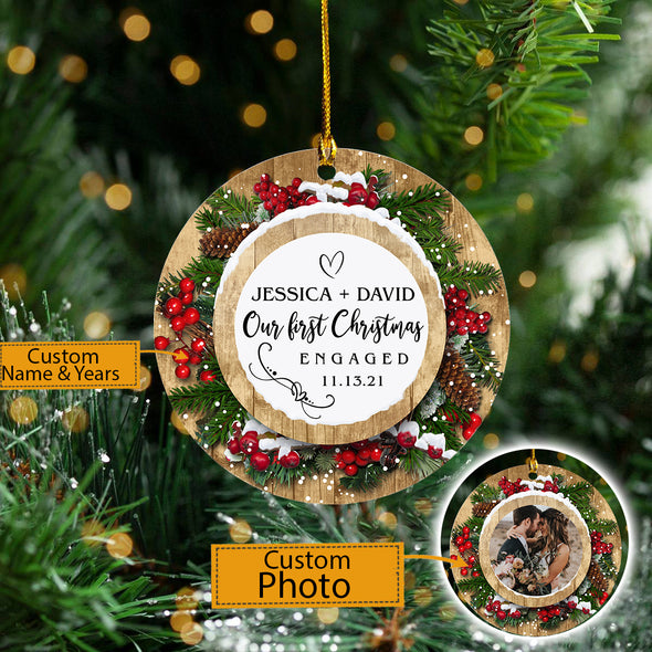 Personalized Gift For Couple First Christmas - Mc - KT0410217
