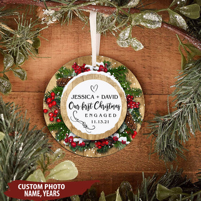 Personalized Gift For Couple First Christmas - Mc - KT0410217
