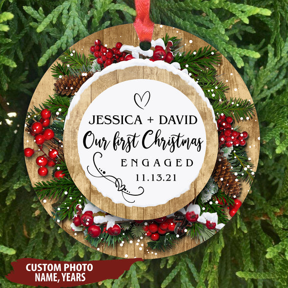 Personalized Gift For Couple First Christmas - Mc - KT0410217