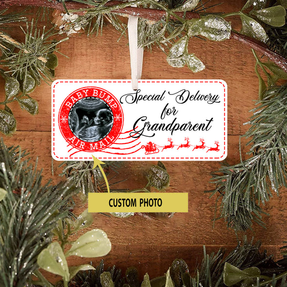 Personalized Gift For Grandparent Special Delivery For Grandparent Ornament - Mc