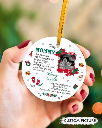 Personalized Gift For Future Mommy I Can Hear You Say You Love Me I Can Hardly Wait To Be In Your Arms Ornament - PP - TT2810211