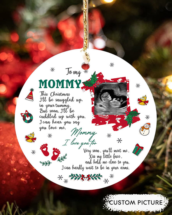 Personalized Gift For Future Mommy I Can Hear You Say You Love Me I Can Hardly Wait To Be In Your Arms Ornament - PP - TT2810211