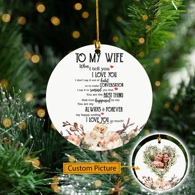 Personalized Gift For Wife I Love You Ornament - Kv