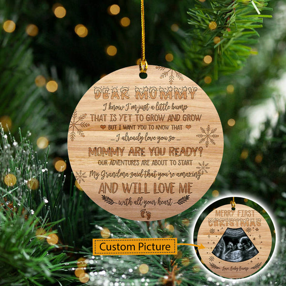 Personalized This Christmas 2021 I'll Be Snuggled Up Two Side Ornament Gift For Mommy Our Adventures Are About To Start.- Kv