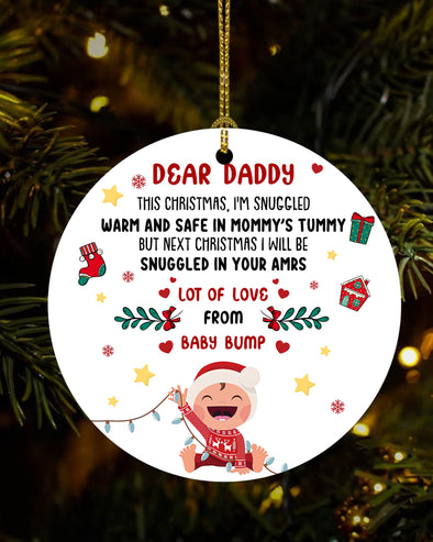 Gift For Future Daddy Lot of Love From Baby Bump Ornament - MC - TT1911213 1