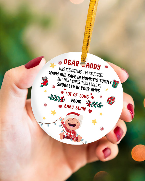 Gift For Future Daddy Lot of Love From Baby Bump Ornament - MC - TT1911213 1