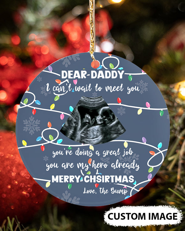 Personalized Gift For Future Daddy Can't Wait To Meet You Ornament - MC - TT2111215 1