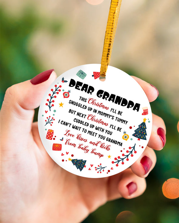 Gift For Grandpa Can't Wait To Meet You Ornament - MC -  TT2311211 2